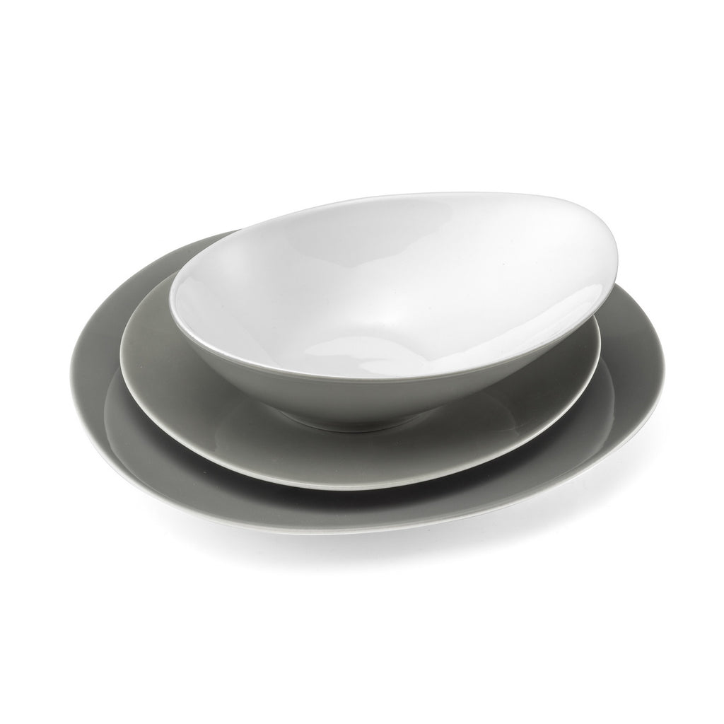 Sven Gris - Servicio de 18 piezas - Porcelana - Gris