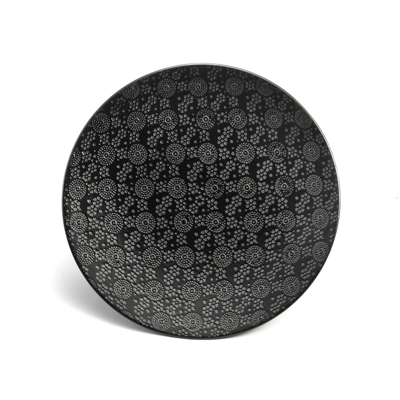 Black Japan - 6 Dessert Plates - Stoneware - Black