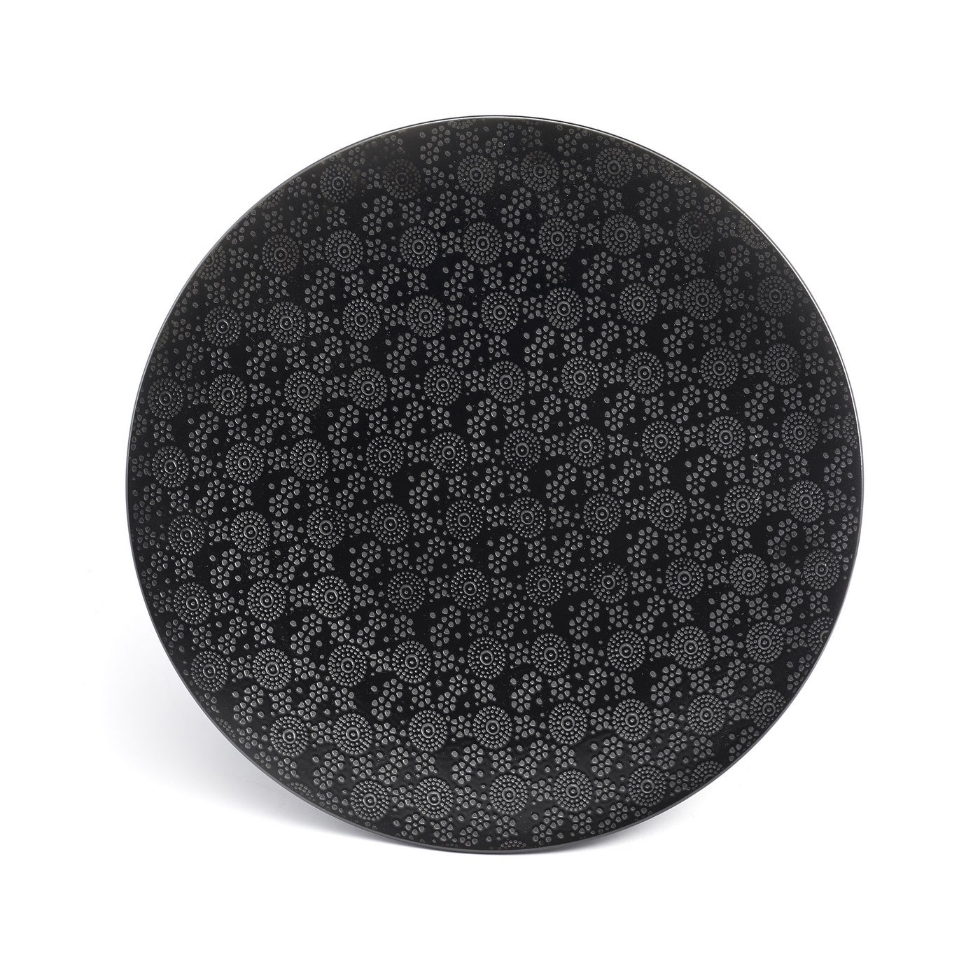 Black Japan - 6 Assiettes Plates - Grès - Noir