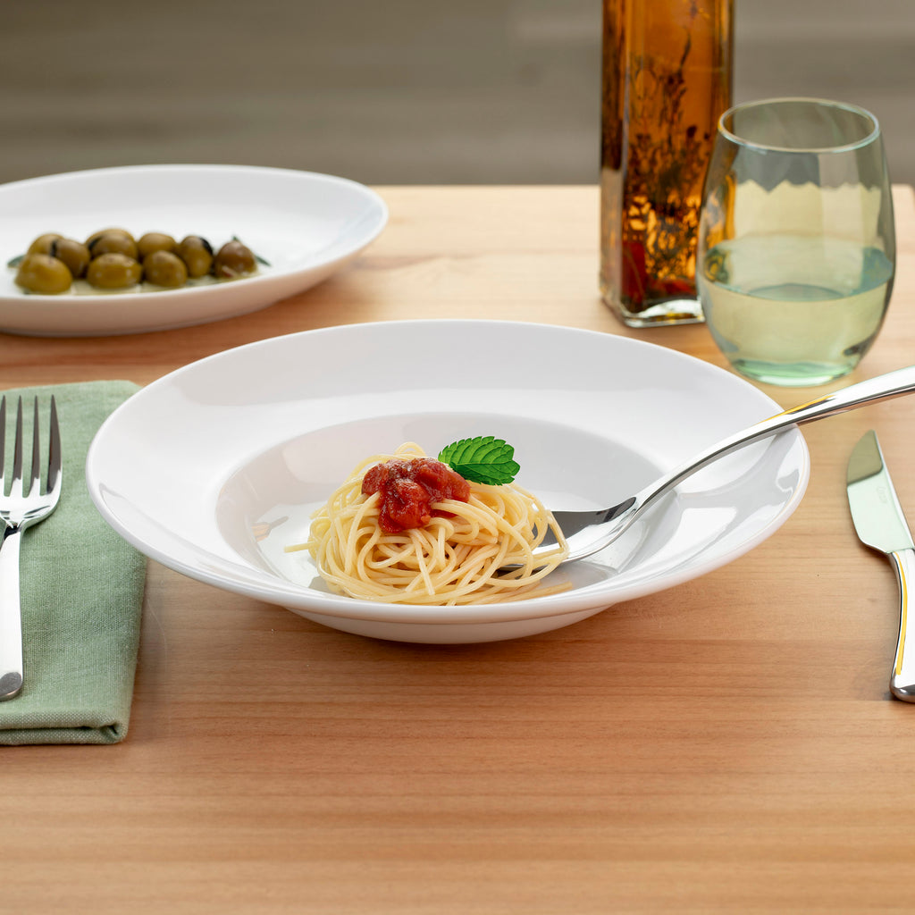 Trattoria - 4 Pasta Plates 26 Cm - Porcelain - White