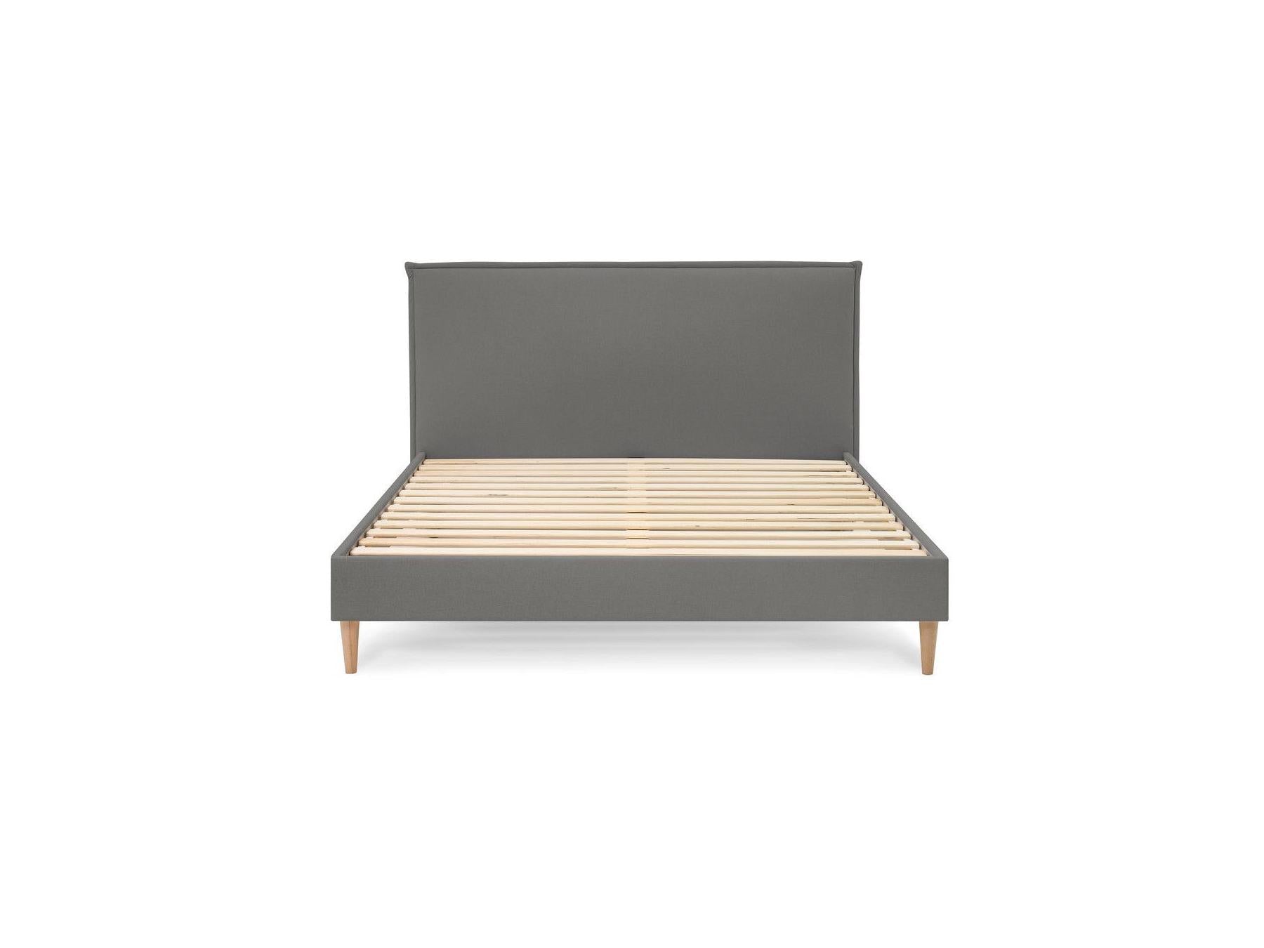 Sary - Cama con lamas macizas - Patas de madera natural