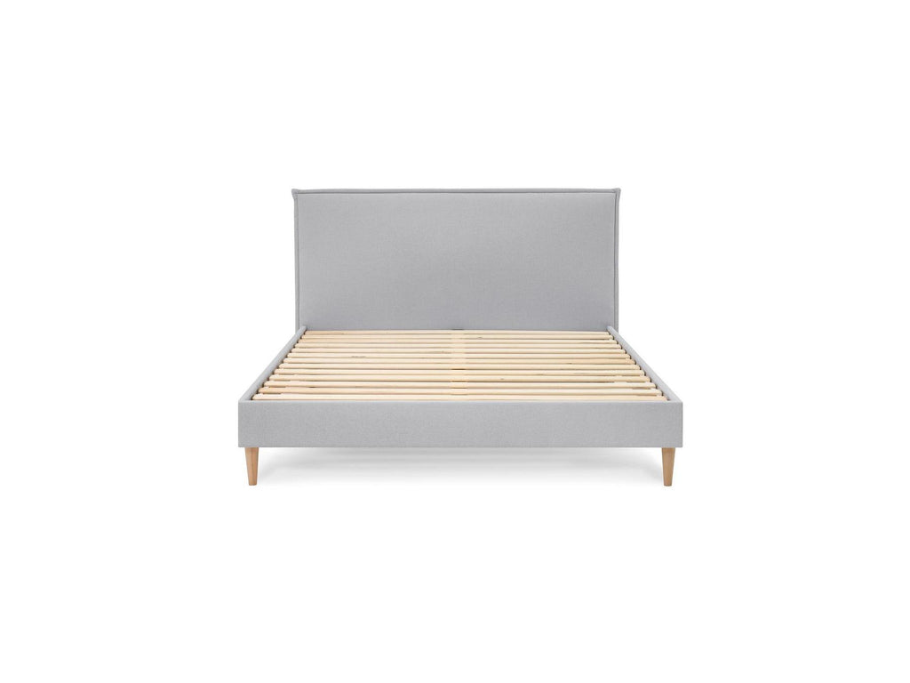 Sary - Cama con lamas macizas - Patas de madera natural