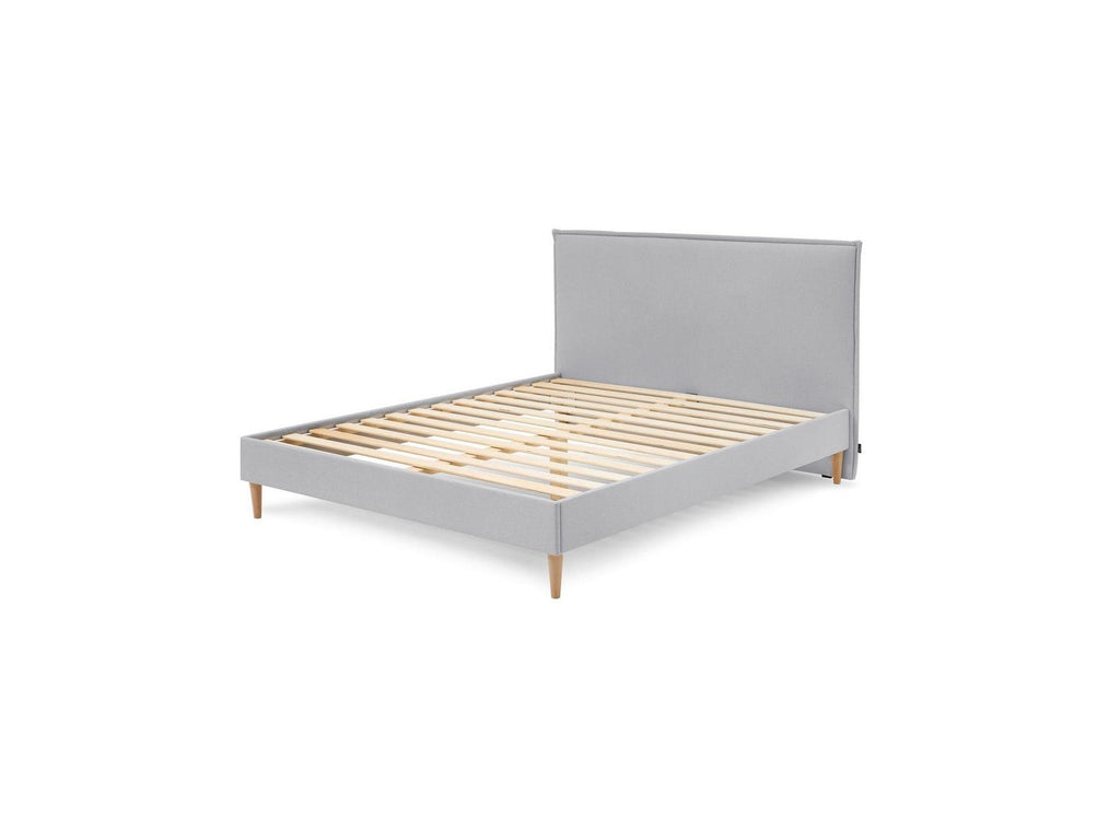 Sary - Cama con lamas macizas - Patas de madera natural