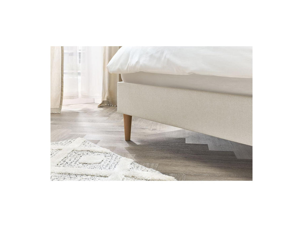 Sary - Cama con lamas macizas - Patas de madera natural