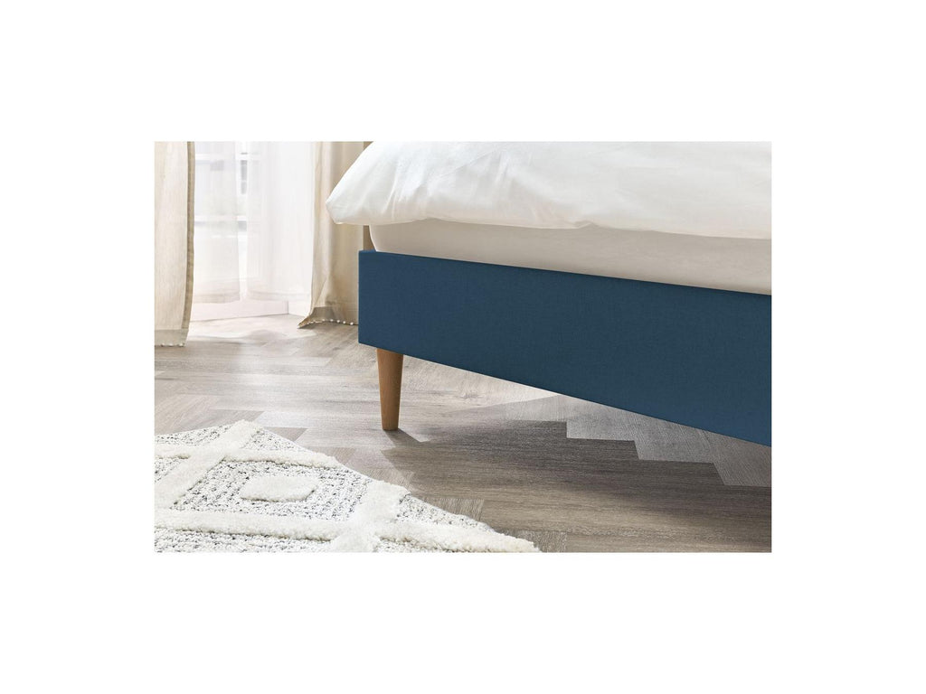 Sary - Cama con lamas macizas - Patas de madera natural