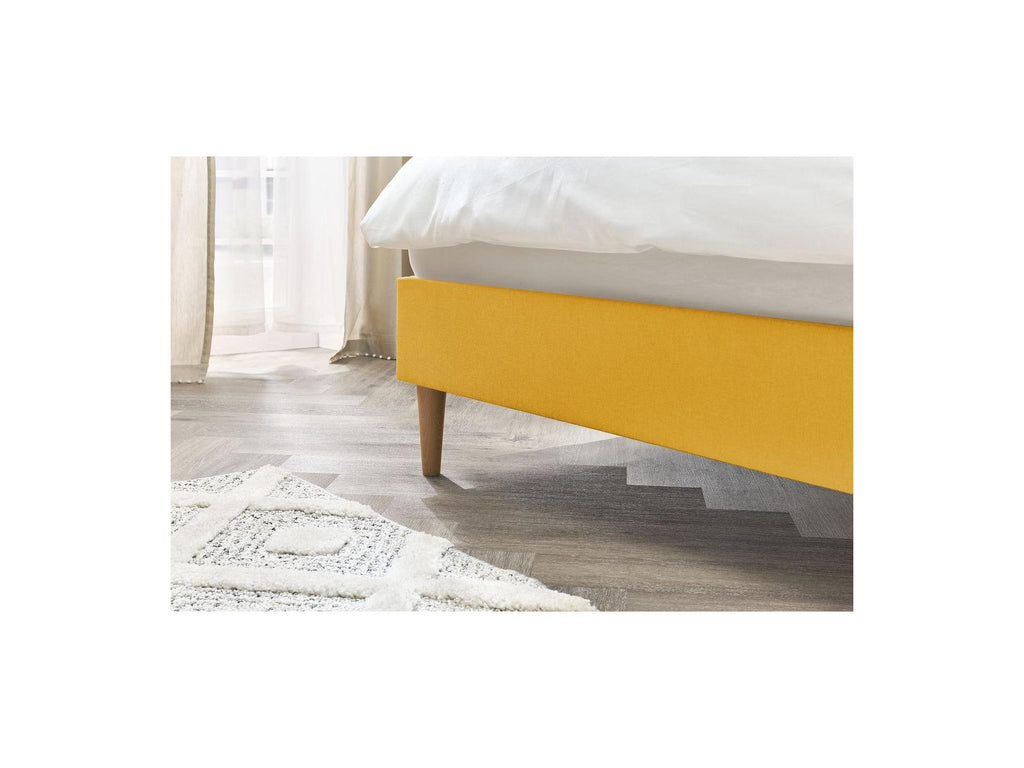 Sary - Cama con lamas macizas - Patas de madera natural