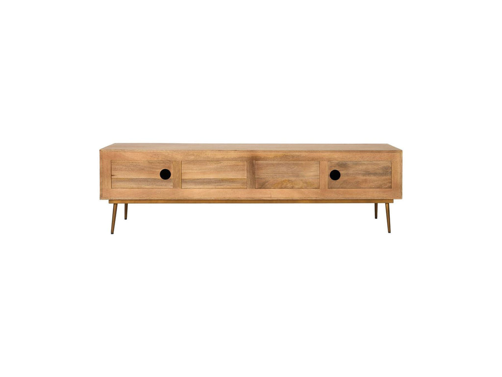 Mueble de TV de 4 puertas - Bruges - Madera maciza de mango