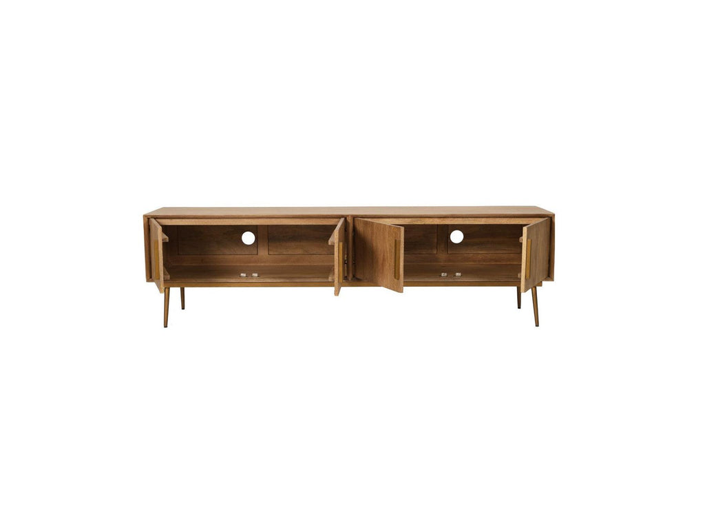 Mueble de TV de 4 puertas - Bruges - Madera maciza de mango