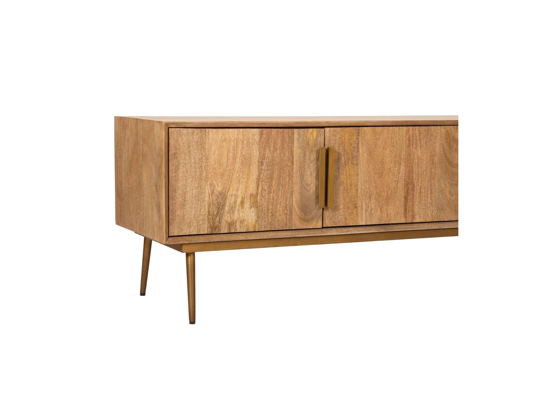 Mueble de TV de 4 puertas - Bruges - Madera maciza de mango