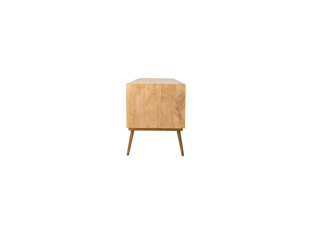 Mueble de TV de 4 puertas - Bruges - Madera maciza de mango