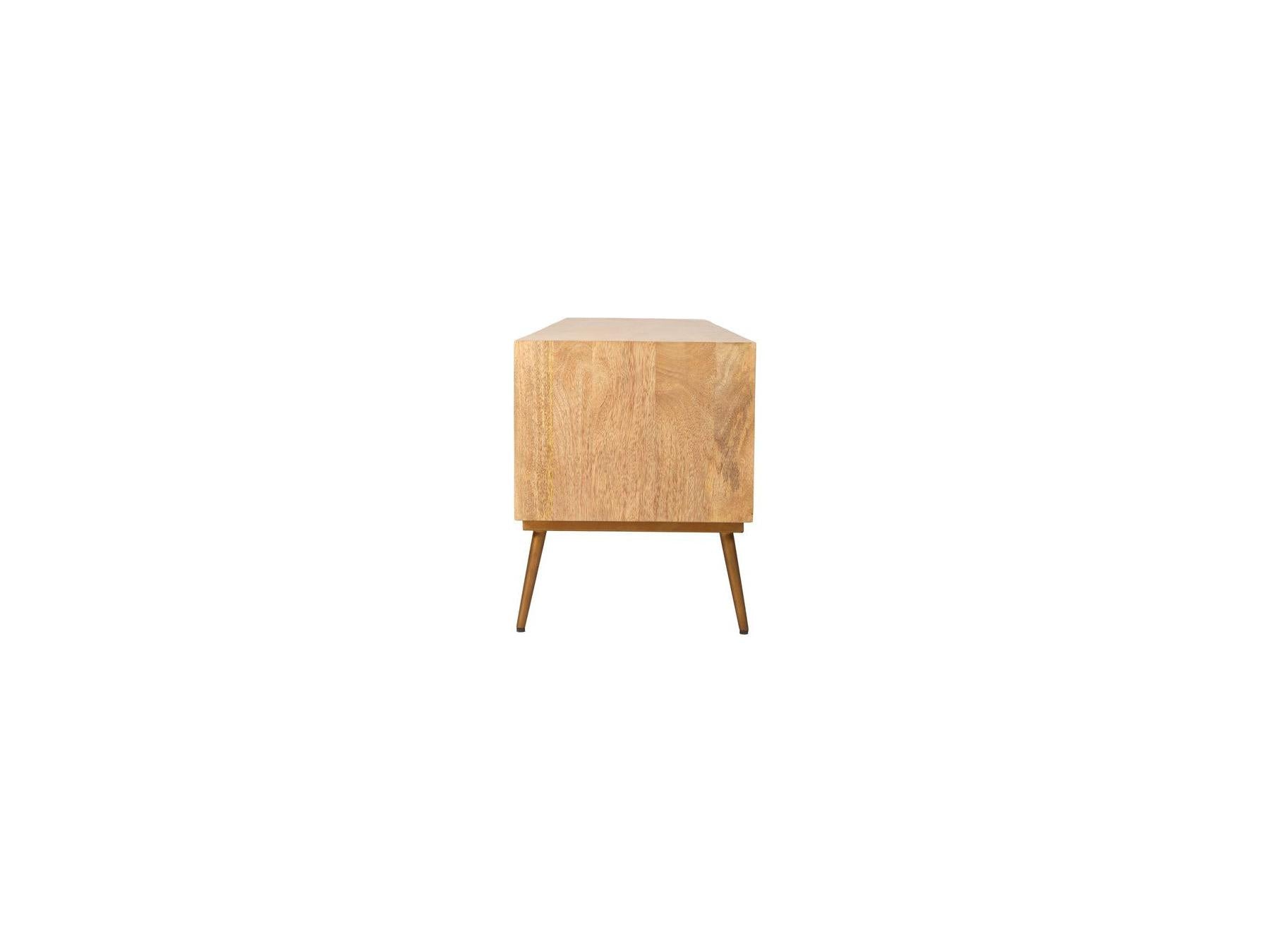 Mueble de TV de 4 puertas - Bruges - Madera maciza de mango
