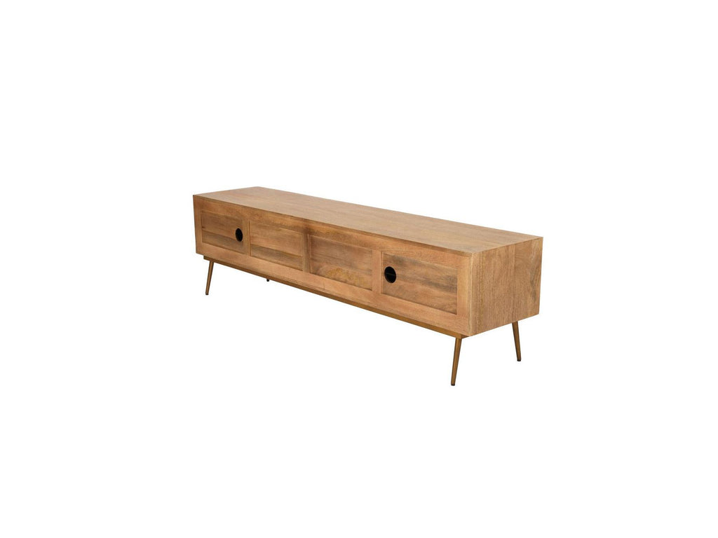 Mueble de TV de 4 puertas - Bruges - Madera maciza de mango