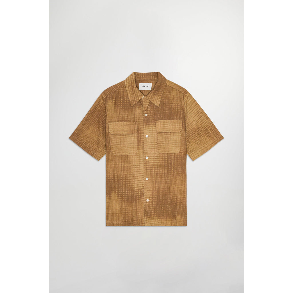 Camicia Daniel Ss - Stampa marrone