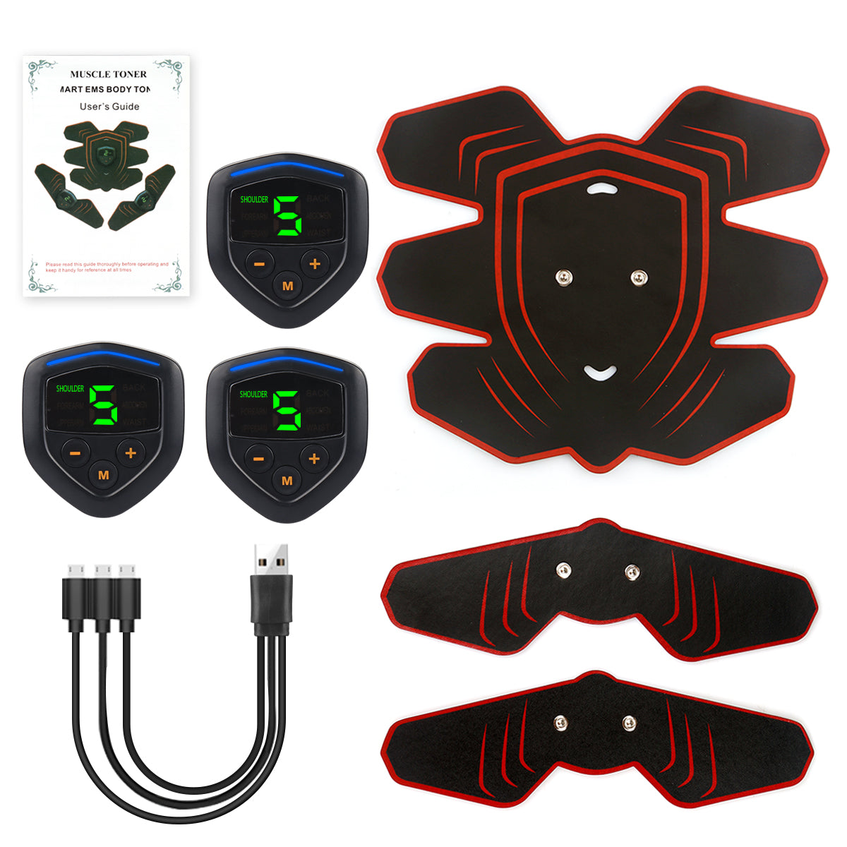 Set di 3 elettrostimolatori muscolari