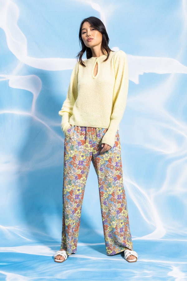 The Tracy Lilac Flower Pants