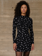 Midnight Bloom Mini Dress