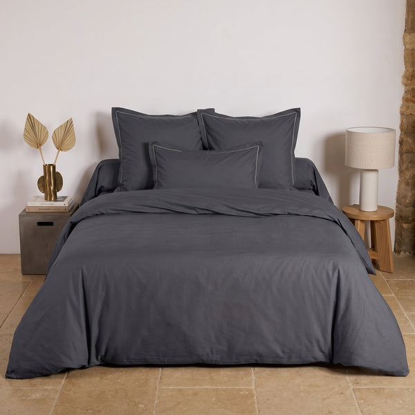 Uni Percale - Funda Nórdica - Percal de Algodón - Antracita
