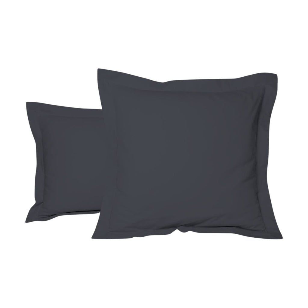 Plain Percale - Pillowcase - Cotton Percale - Anthracite