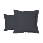 Plain Percale - Pillowcase - Cotton Percale - Anthracite