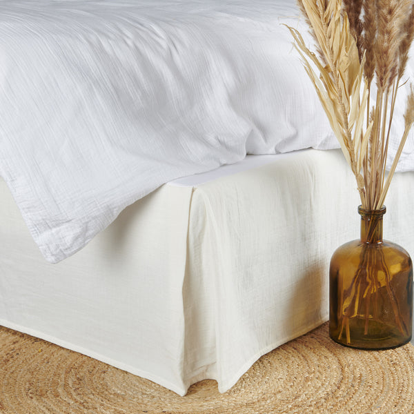 Gaze De Coton - Bed Base Cover - Ivory