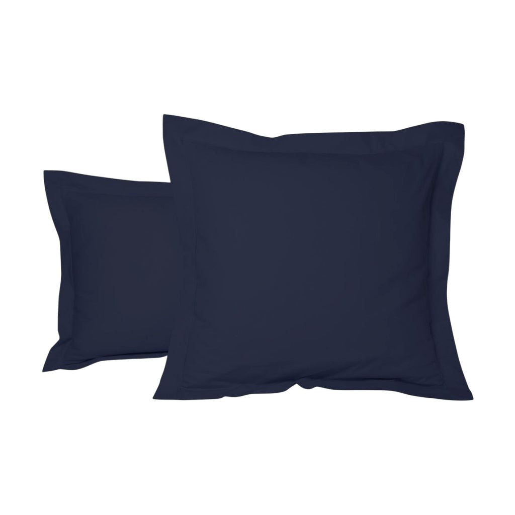 Uni Percale - Funda de Almohada - Percal de Algodón - Marino