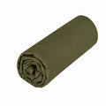 Uni Percale - Fitted Sheet - Cotton Percale - Khaki Green