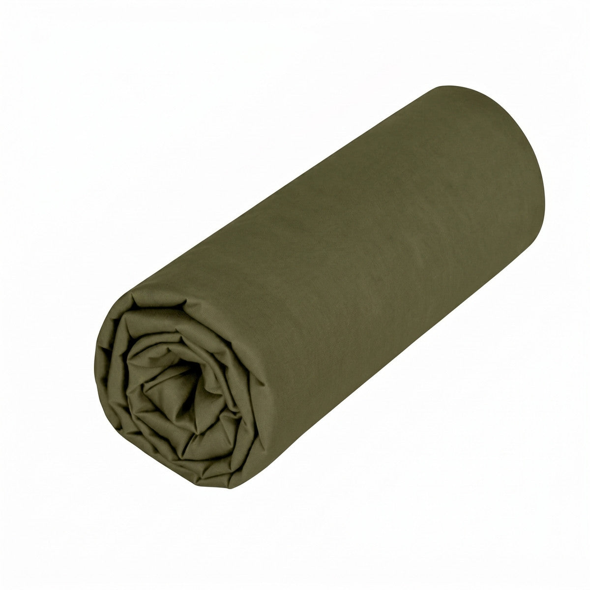 Uni Percale - Fitted Sheet - Cotton Percale - Khaki Green