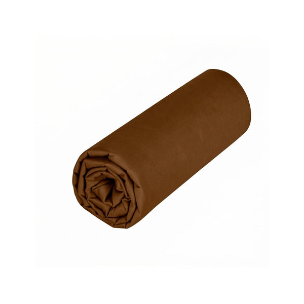 Uni Percale - Sábana Bajera - Percal de Algodón - Marrón