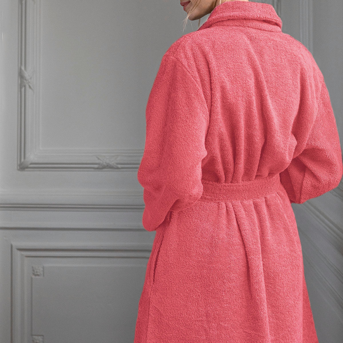 Éponge Unie - Peignoir - Corail