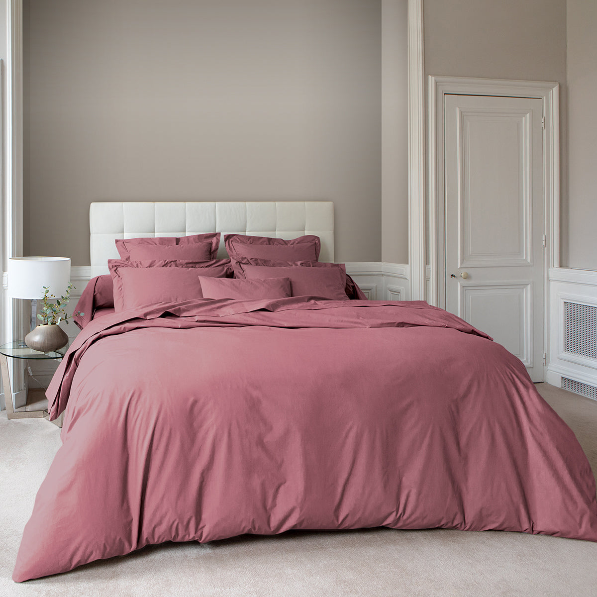 Plain Percale - Duvet Cover - Old Rose