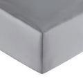 Plain Satin - Fitted Sheet - Grey