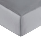 Plain Satin - Fitted Sheet - Grey