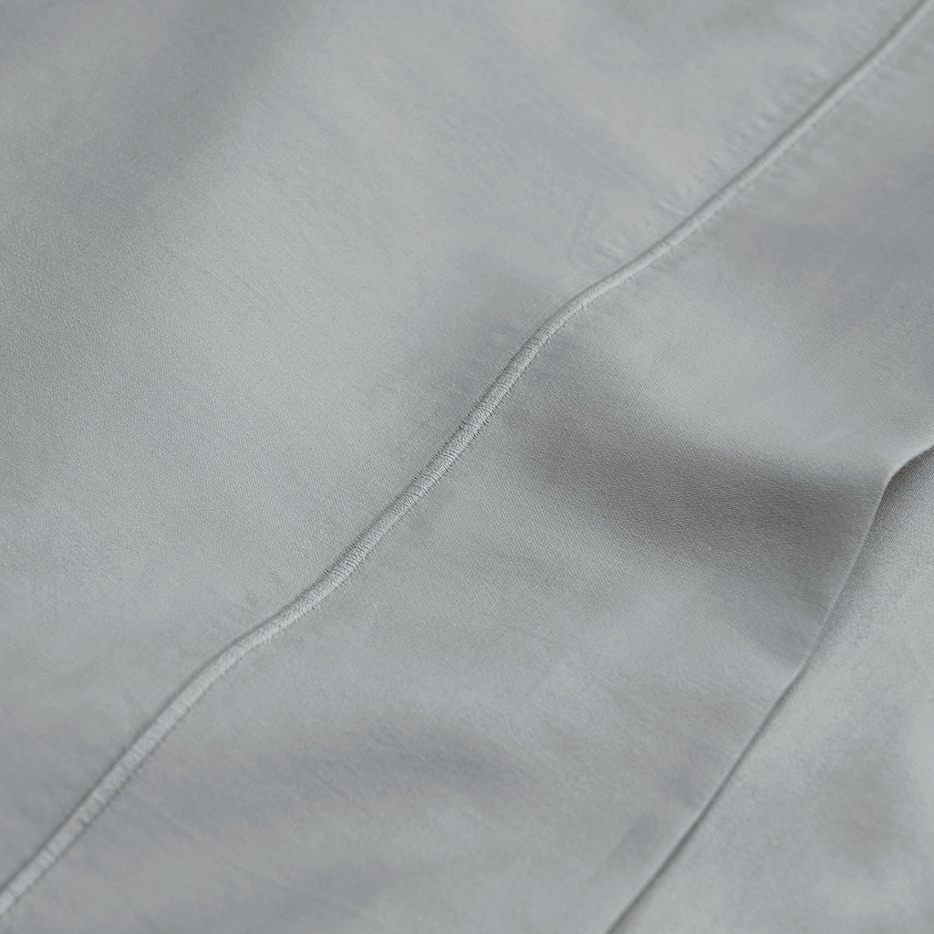 Plain Satin - Flat Sheet - Grey