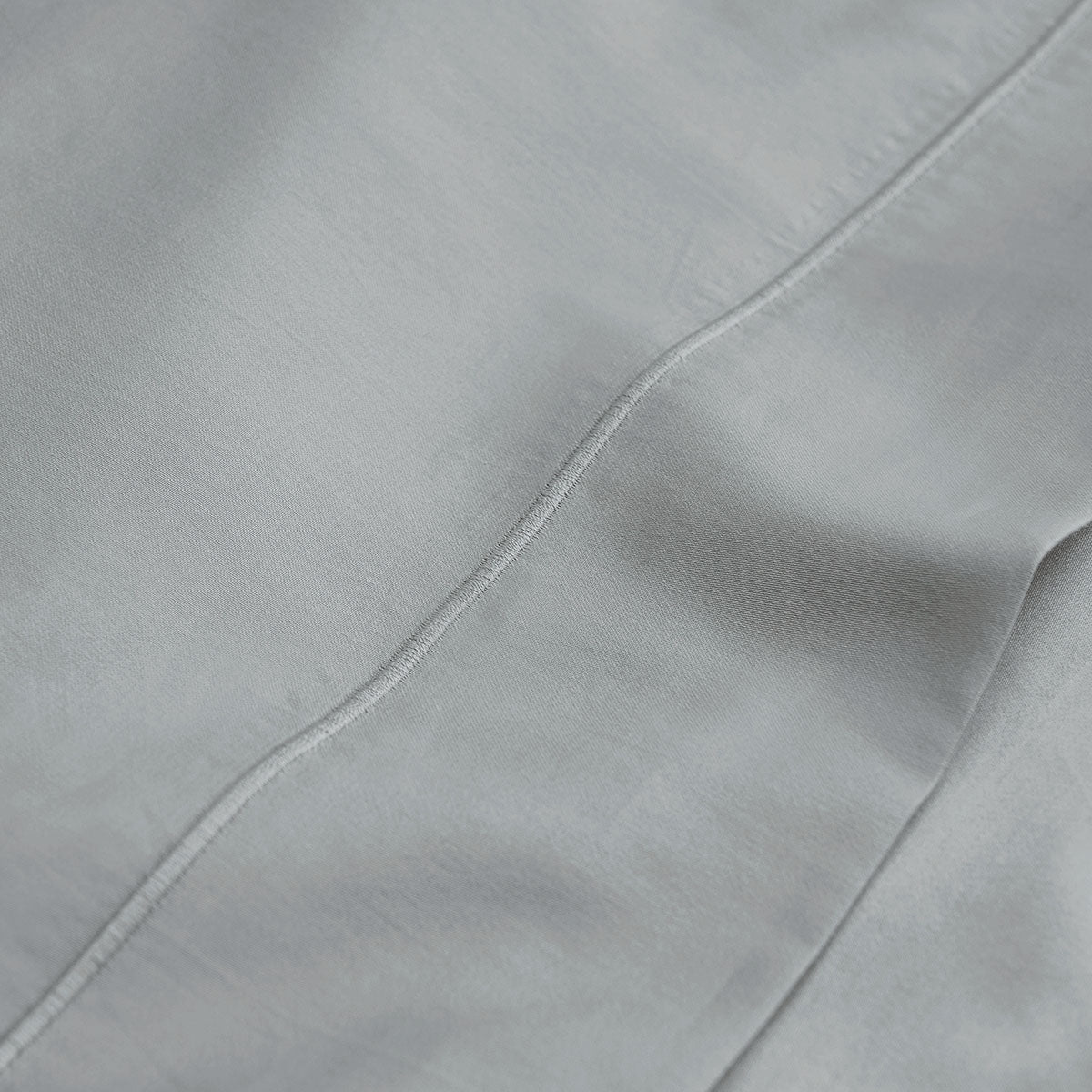 Plain Satin - Flat Sheet - Grey