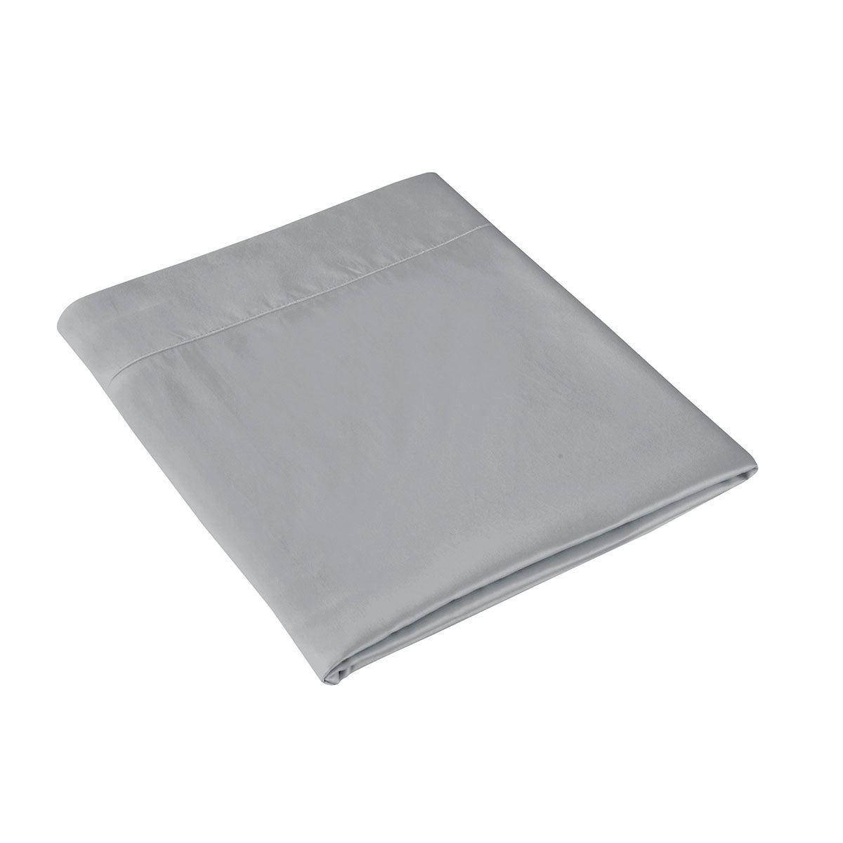Plain Satin - Flat Sheet - Grey