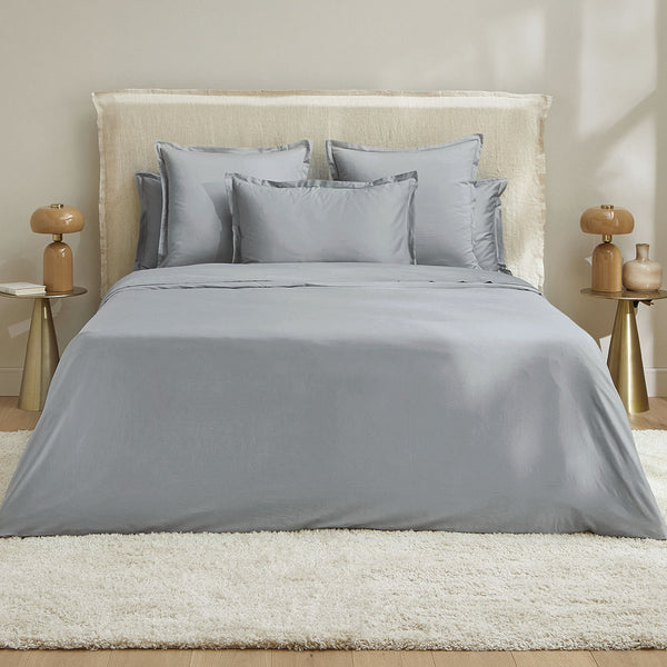 Plain Satin - Duvet Cover - Grey