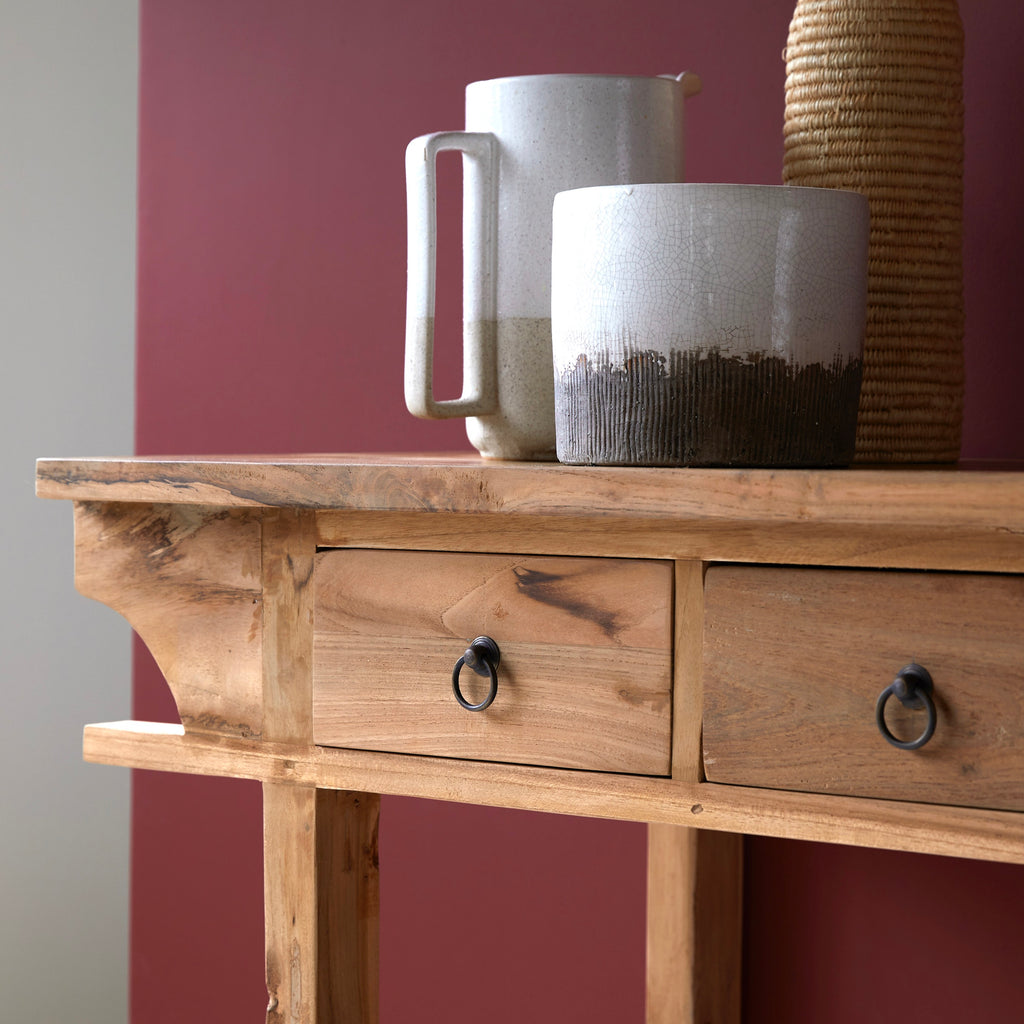 Junie - Recycled Solid Teak Console