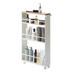Storage Trolley With Handle - Tower - White