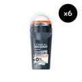 Lot De 6 - Men Expert Magnesium Defense Déodorant Bille 48H Hypoallergénique 0% Alcool 50Ml