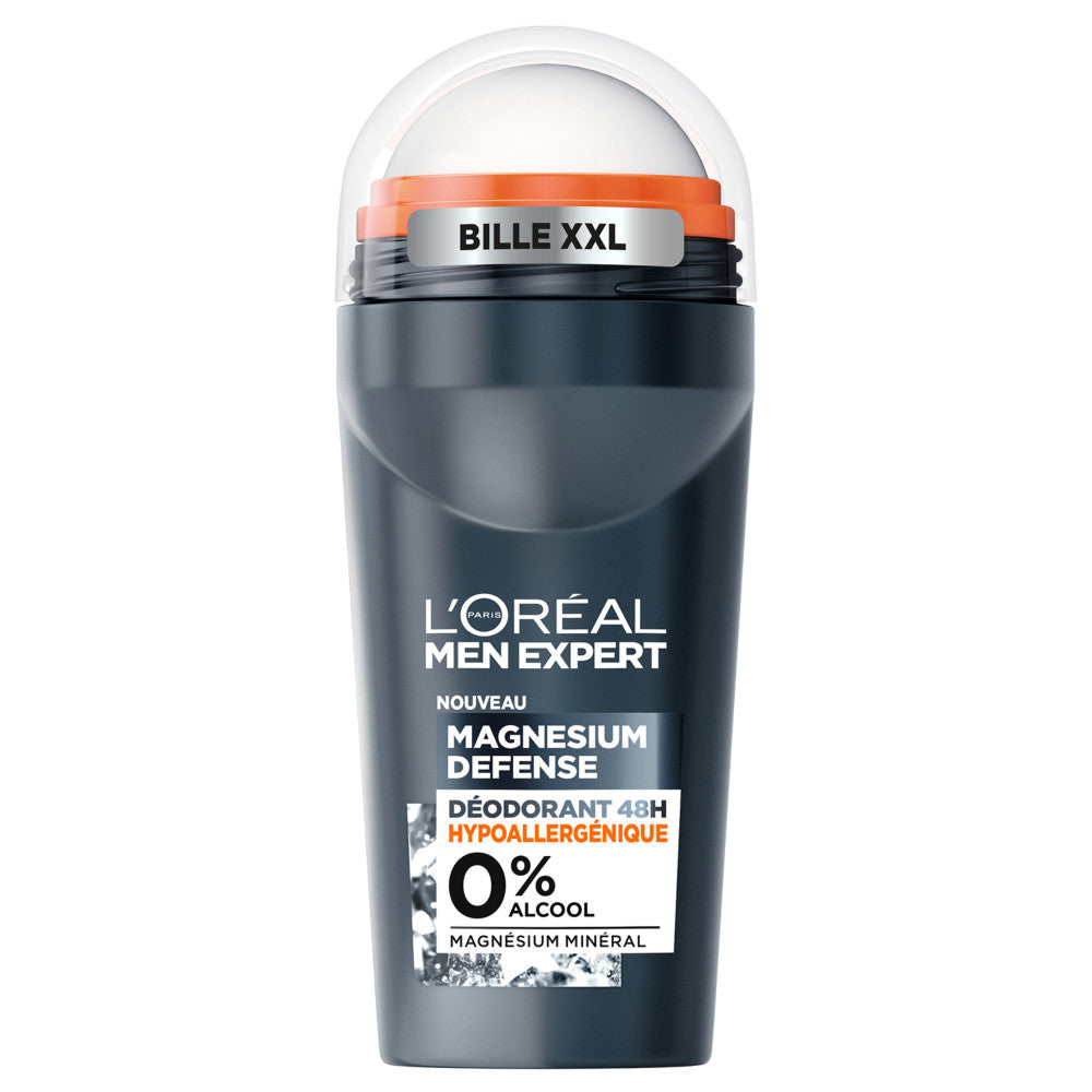 Lot De 6 - Men Expert Magnesium Defense Déodorant Bille 48H Hypoallergénique 0% Alcool 50Ml