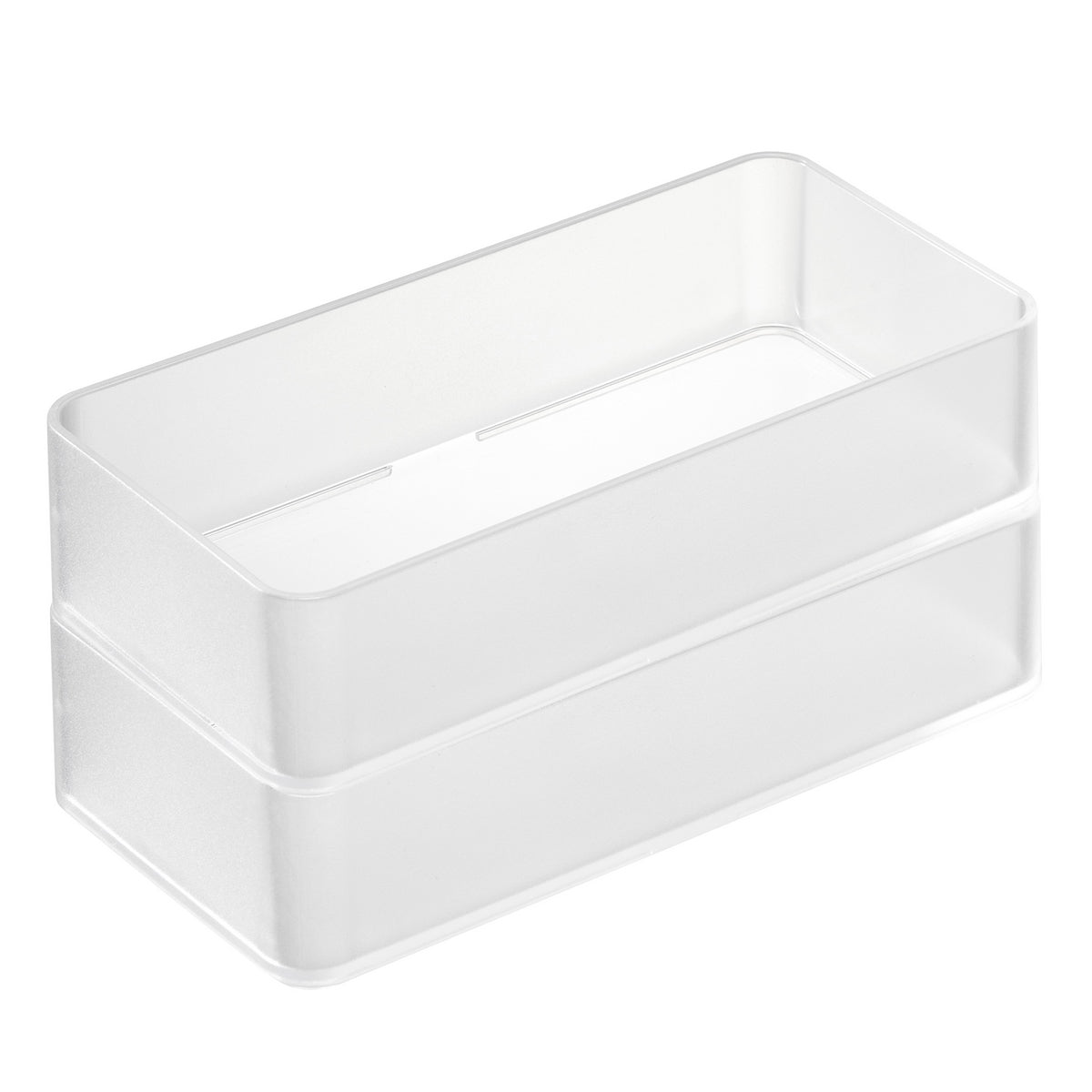 Set Of 2 Stackable Storage Boxes - Tower - White