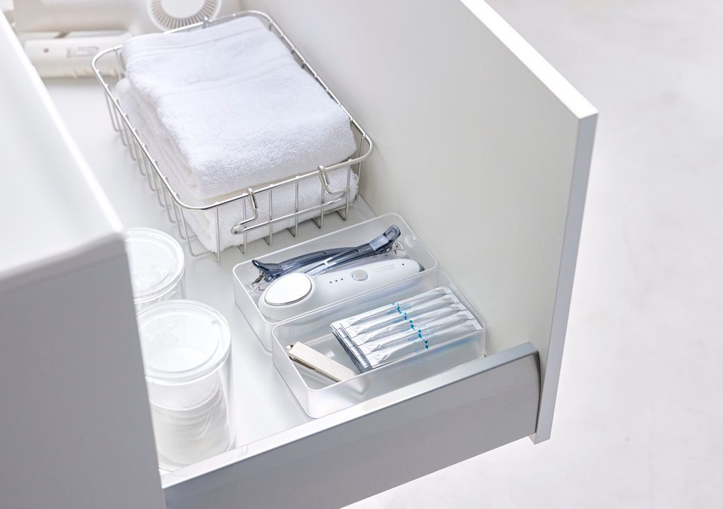 Set Of 2 Stackable Storage Boxes - Tower - White