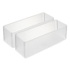 Set Of 2 Stackable Storage Boxes - Tower - White