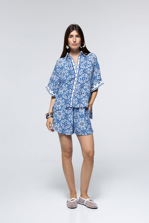 Chemise Zazi - Blue Tile