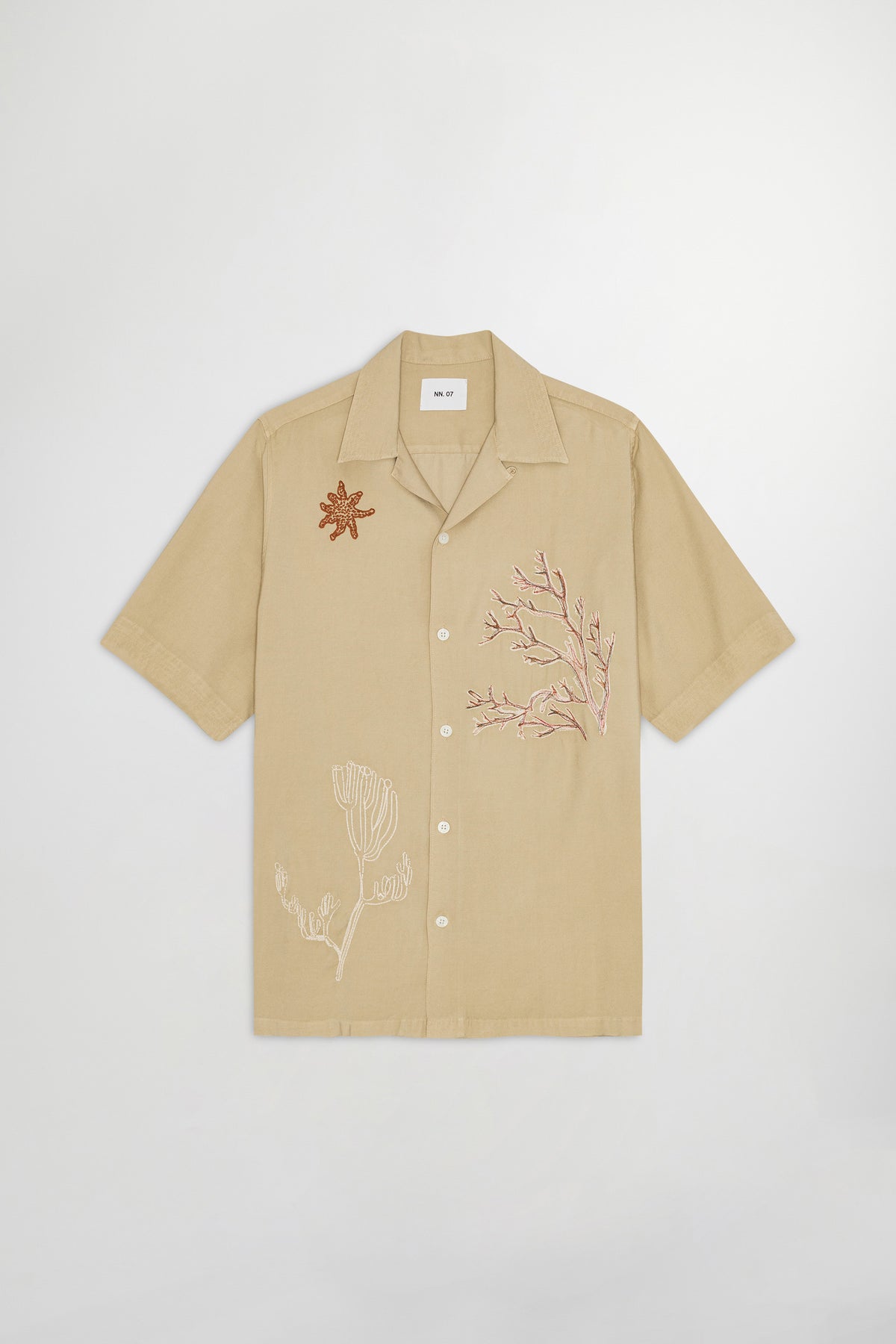Julio Ss Emb Short Sleeve Shirt - White Pepper