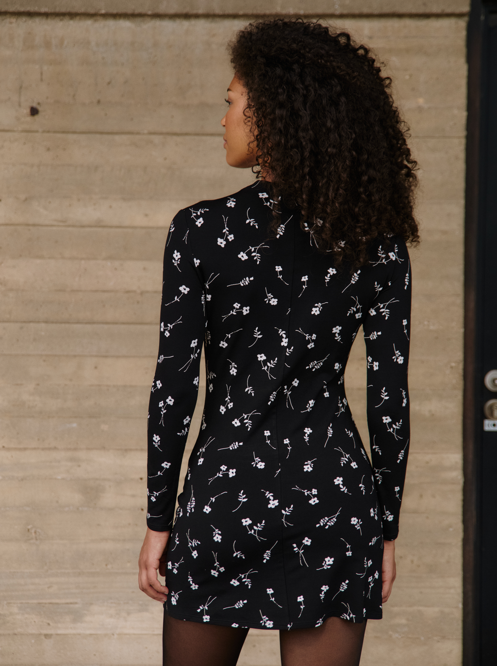 Midnight Bloom Mini Dress