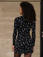 Midnight Bloom Mini Dress