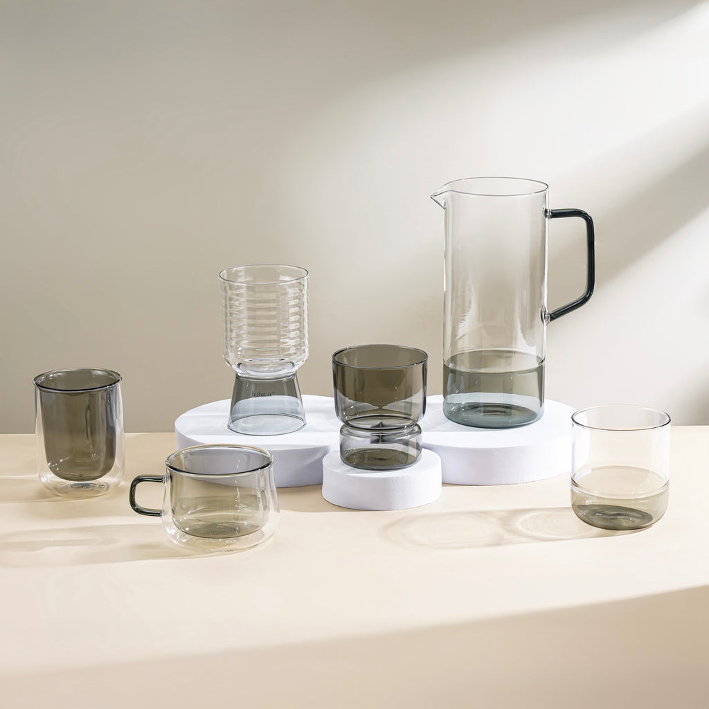 Ambra - Set Of 2 Glasses - 34Cl - Grey