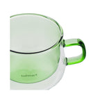 Ambra - Lot De 2 Mugs Double Paroi En Verre - 22Cl - Vert
