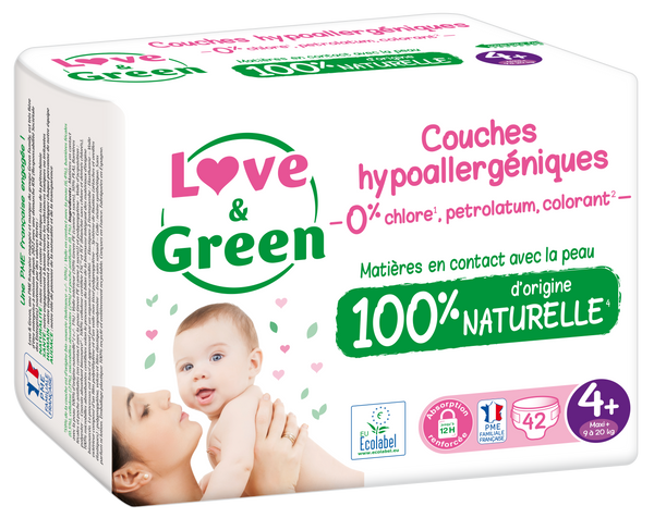Couches Hypoallergéniques Et Écologiques T4+ X 42
